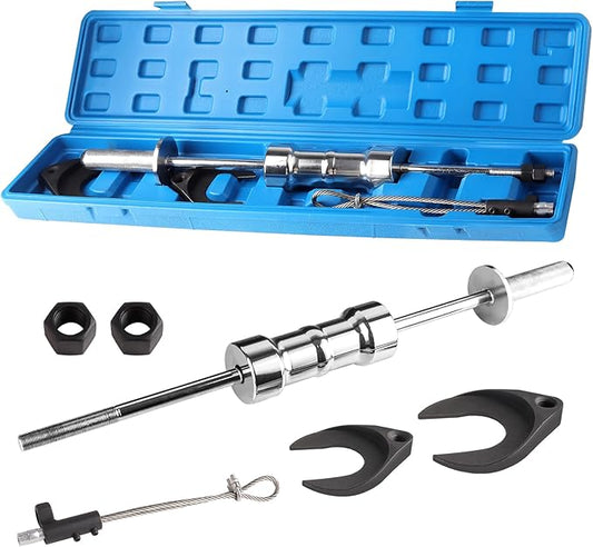 Inner CV Joint Puller Inner CV Joint Removal Tool Kit 10 Pounds Heavy Duty Slide Hammer Front Wheel Drive Axle Half Shaft Removal Puller Tool Set 63mm 48mm CV Joint Fork Adapter Attachments
