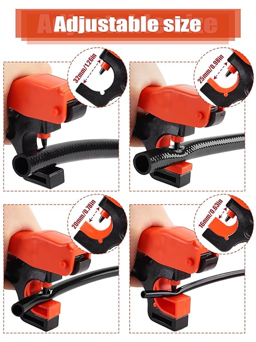 Kalolary 2Pcs Drip Irrigation Hole Punch - Drip Tubing Hole Punch Tool for 16/20/25/32mm PE Pipes and Emitter Insertion, Orange Drip Irrigation Pipe Hand Punch for Garden/Farm Irrigation Systems