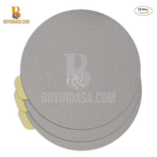 Indasa 6" 100 PCS PSA Sanding Discs ??Rhynostick 100 Grit / 100 Discs ??Self-Adhesive Sticky-Back Sandpaper for DA Sander, Automotive, Wood, Metal, Paint, whiteline