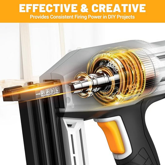 Electric Nail Gun, Batavia 2-in-1 Staple Gun Brad Nailer 18 Gauge for Heavy Duty, 120V Stapler Gun for Upholstery, Carpentry, DIY, 3/4'' Narrow Crown Staples 200pcs and Nails 800pcs Included