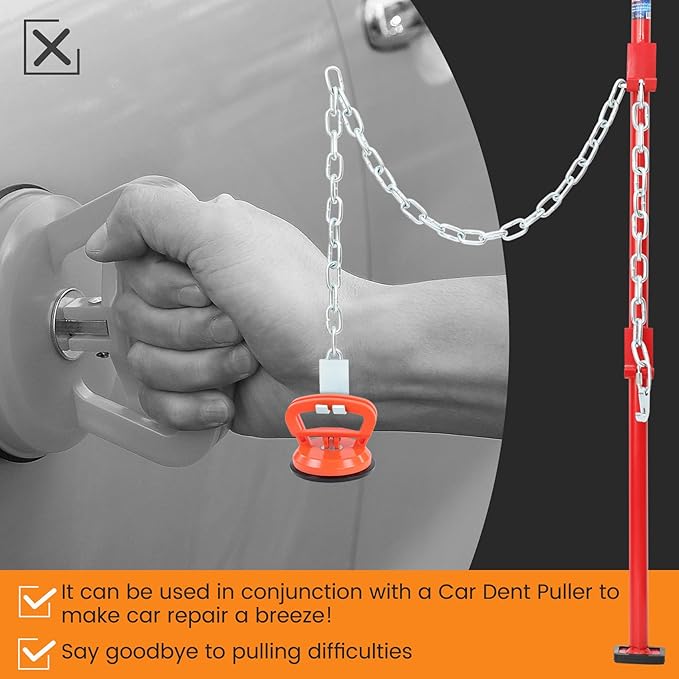 ?솏?솯?솢?솲?솘?솛?솞?솛 Boats and Cars Smoothing Tool, Hustler Stick Tool Auto Body Can Withstand 2200 Pounds of Pulling Force, Dent Tools are Used for Body, Bumper, Hood, Hull and Deck Dent Fix (Red)