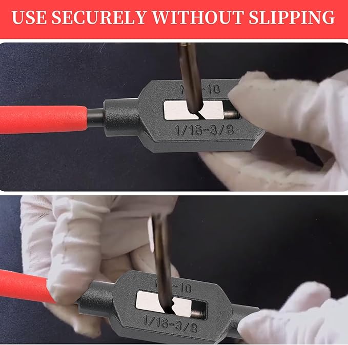 4 Pcs Adjustable Tap Wrench Screw Holder Reamer Hand Tool with Plastic Dipped Non-Slip Handle for Tap Reamer (1/4"-3/4", 3/16''-1/2'', 1/16''-3/8'', 1/16"-1/4")