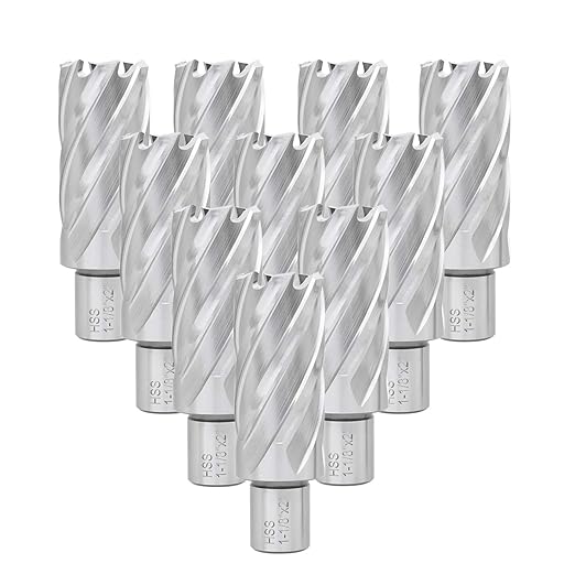 Accusize Industrial Tools 1-1/8 by 2'' Cutting Depth H.S.S. Annular Cutterwith 1 Pc Pilot Pin, 2081-2023Pin