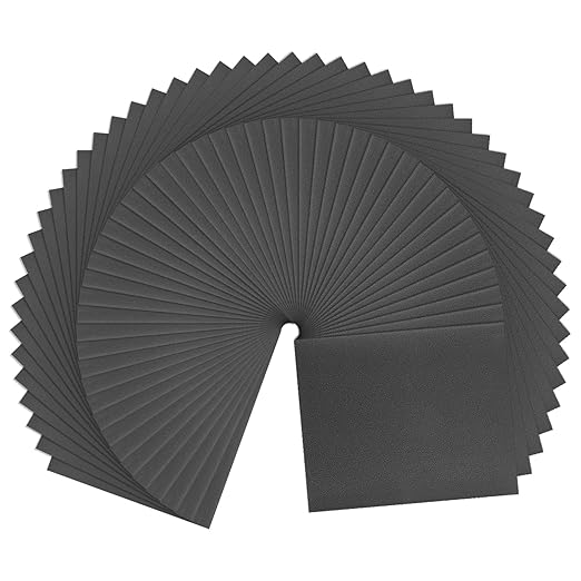 HARFINGTON 50pcs Sandpaper 2000 Grit 9 x 11 Inch C-Weight Backing Silicon Carbide Abrasive Wet Dry Sanding Sheets for Wood Finishing, Metal Sanding, Automotive Polishing