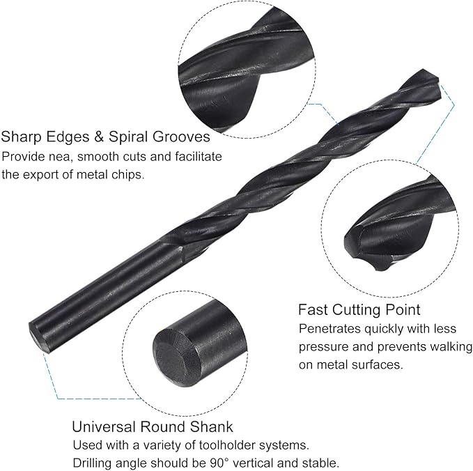 uxcell Metric Tap and Drill Bit Set, M10 x 1.5 Thread Tap & 8.5mm Black Oxide Twist Drill Bit, Straight Flute Tap Tapping Threading Repair Tool Kit