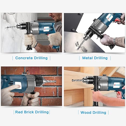 4-Piece 9/16" SDS Plus Drill Bits Rotary Hammer Drill Bit Set, Carbide Tipped for Drilling Concrete Cement Porcelain Tiles Ceramic Pots Stone Brick, Diameter 14mm, 160mm Long, SDS Plus Shank.