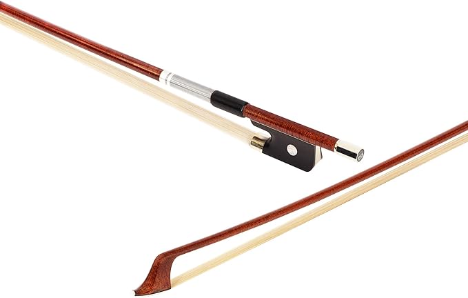 MI&VI CB-795 Professional Pernambuco Wood Skin Carbon Fiber Cello Bow (Full Size 4/4) with High-Density Bow Case Included | Well Balanced | Perfect Weight | Mongolian Horse Hair - MIVI Music
