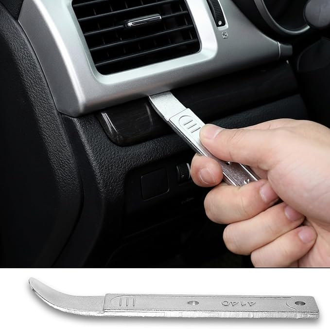 4140 Pry Bar Removal Tool, Car Trim Removal Tool Portable Pocket Pry Bar Interior Door Trims Pries Tools Metal Pries Tools for Removing Auto Trim Interior, Demolishing Flooring and Roofing