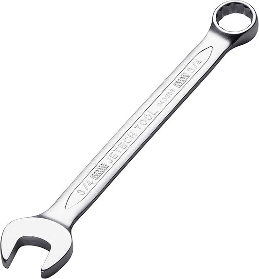 Jetech 3/4 Inch Combination Wrench - Industrial Grade Spanner with 12-Point Design, 15-Degree Offset, Made with Durable Chrome Vanadium Steel in Sand Blasted Finish, Forged, Heat-Treated, SAE