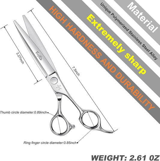 High-end Professional Extremely Very Sharp Barber Hair Cutting Scissors Hairdresser Shears For Hair 6.75 Inch Haircut Scissor Made Of Stainless Steel For Hairdressing Salon and Home Use