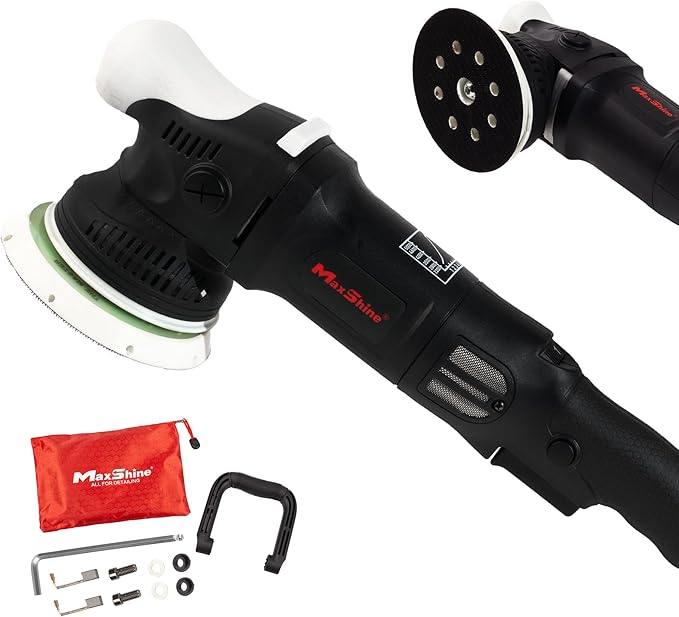 Maxshine M15 Pro Dual Action Polisher ??15 mm Long Throw, 1000 W Power, 5??Backing Plate, Variable Speed 2,500??,000 OPM, Low Vibration Ergonomic ??Professional Car & Marine Paint Correction Buffer