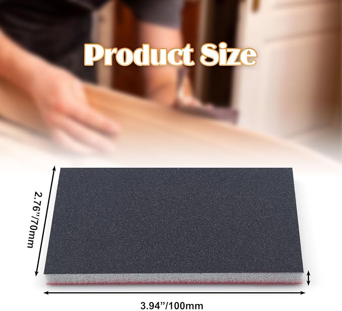 20 Pcs 400 Grit Sanding Sponge, Wet Dry Sanding Block Sandpaper Sponge, Soft Foam Sand Block Washable & Reusable Sanding Pads for Metal Wood Drywall Polishing