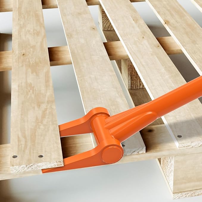 Demolition Tools - 2mm Steel Straight Handle Wrecking Bar for Wood Floors & Drywall Removal - Demo Deck Board Removal Tool for Contractors, Restoration, 28'' Rounded Handle for Tight Spaces