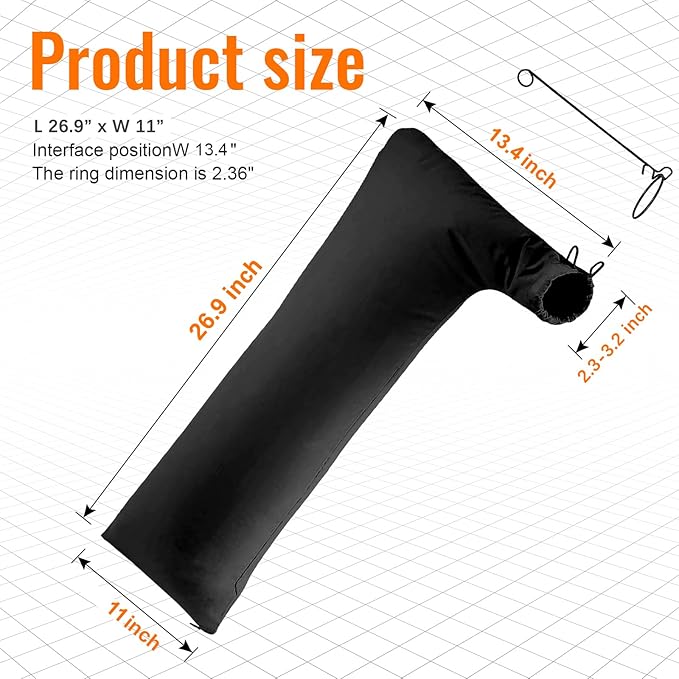 2 Pack Extra Large Table Saw Dust Collector Bag Compatible for Dewalt/Ryobi/Bosch/Porter Cable/Craftsman/RIGID/Metabo/Kobalt/Skilsaw/Delta (10" Tablesaws with 2.5" Dust Port)