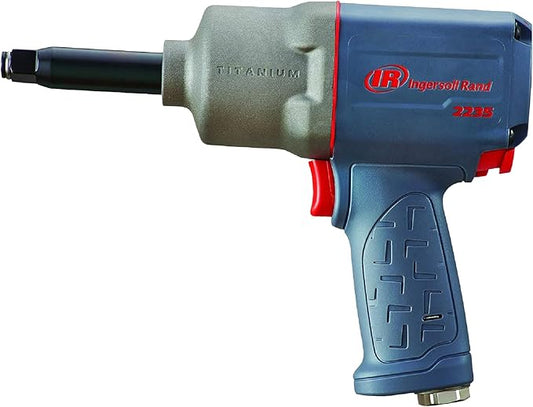 Ingersoll Rand 2235TIMAX-2 1/2" Air Impact Wrench, 2" Ext Anvil, 1350 ft-lb Torque, Titanium Hammercase, Friction Ring Retainer, Pistol