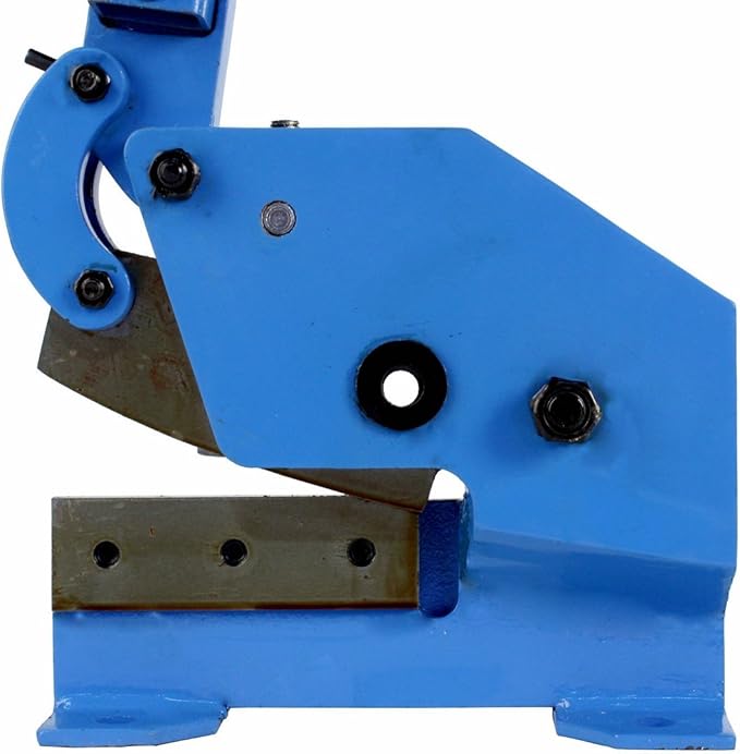 Erie Tools 5" Benchtop Manual Plate Shear ??Cuts Sheet Metal, Rebar, Carbon Steel, Round Stock ??Heavy-Duty Hand Plate Cutter
