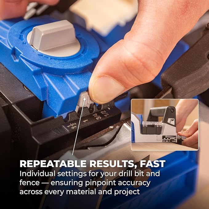Kreg Rebel 20V Ionic Drive Pocket-Hole Joiner - Bare Tool - Precision Joinery Tool for Woodworking & Carpentry - Accessible Woodworking Tools - Versatile Use for DIY Projects - KPTRB100A