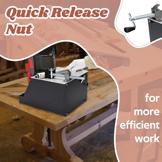 Heavy Duty Alloy Steel Portable Band Saw Stand for Milwaukee 2729-20 Portable Bandsaw, 2-in-1 Versatile Portable Bandsaw Table for Vertical & Horizontal Bandsaw (Saw Not Included)