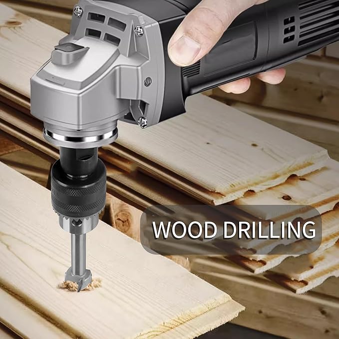 5/8-11 Angle grinding machine special conversion chuck, 1.5-10mm diameter metal drill chuck with fixed converter and quick replacement, stable use, can replace electric drill holes