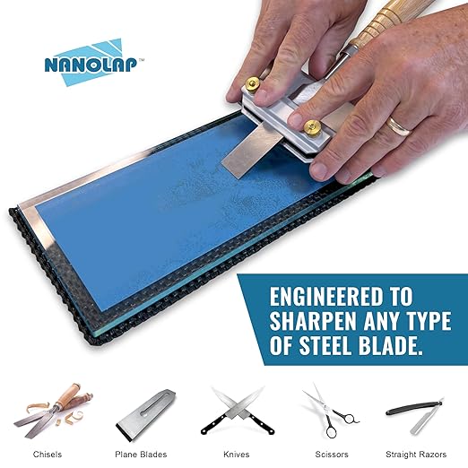 PSA Lapping Film, 5 Pc 40 Micron (300Grit) Adhesive Polishing Paper, 8-1/2” x 11” Microfinishing Fine Sanding Paper, Sanding Film for Scary Sharp Sharpening System, Aluminum Oxide AO