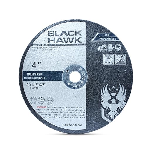 BHA Metal and Stainless Steel Cut Off Wheels for Die Grinders, 4??x 1/16??x 3/8??- 25 Pack