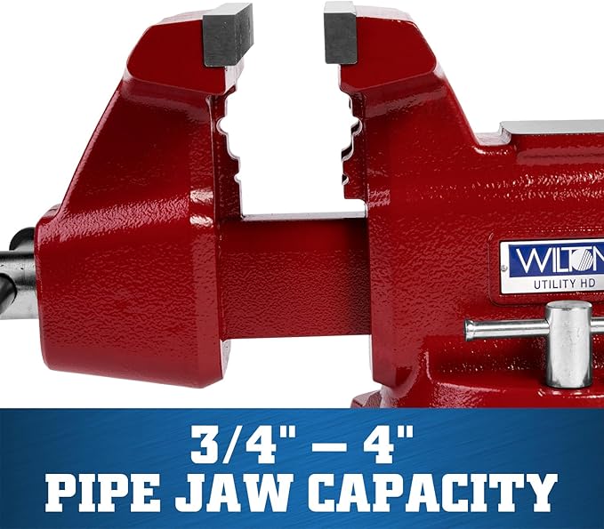 Wilton Utility HD Bench Vise, 8" Jaw Width, 8-1/2" Jaw Opening, 4-1/2" Throat (Model 648UHD)
