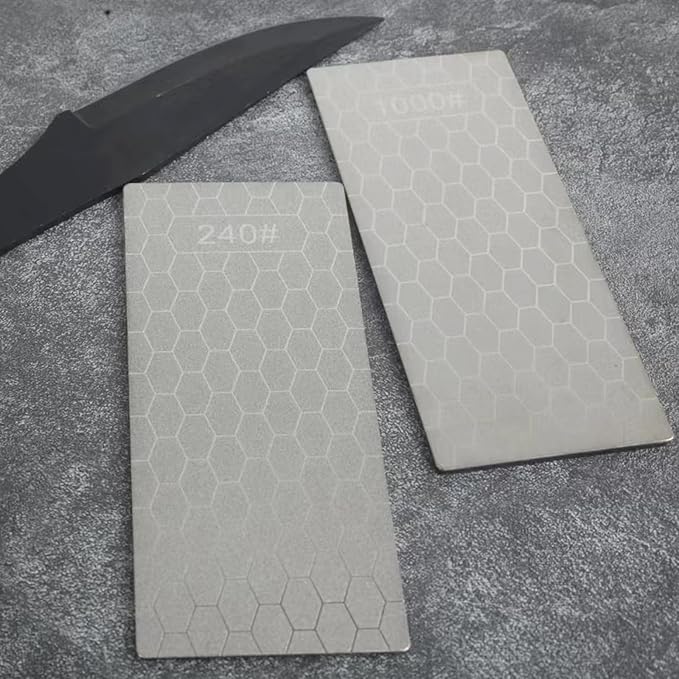 Diamond Sharpening Stone for 5 PCS Diamond Plate Honing Stone for Kitchen Sharpening Dull Knives Grindstone, 240/400/600/1000/3000 Grit