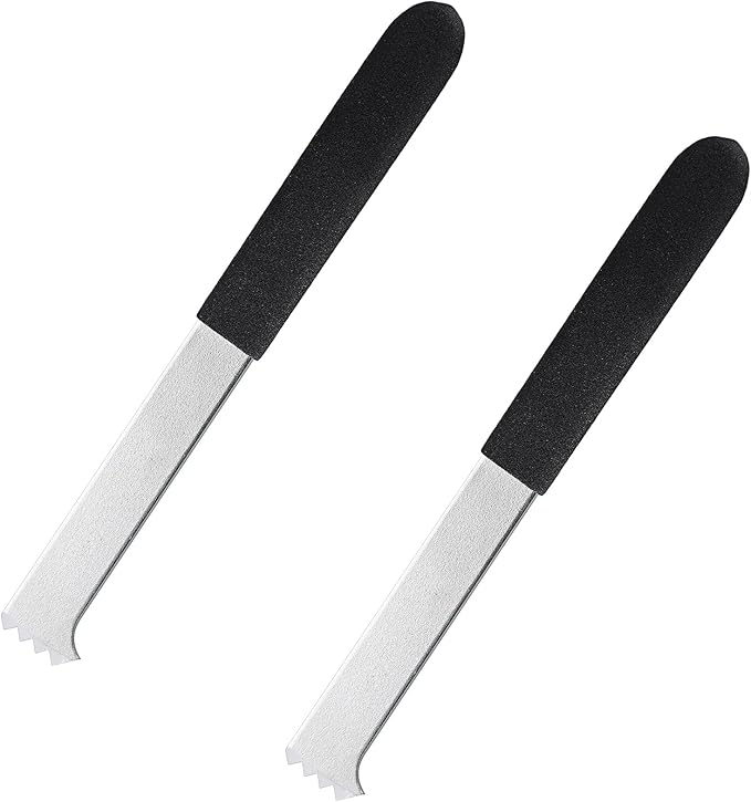 JUXYES 2 Pack Paver Removal Tool Set, Hard Steel Paver Puller Tool with Joint Scraper Micro Teeth, Paver Extractor Tool for Garden Lawn Yard Patio Paver Brick Block Replacement