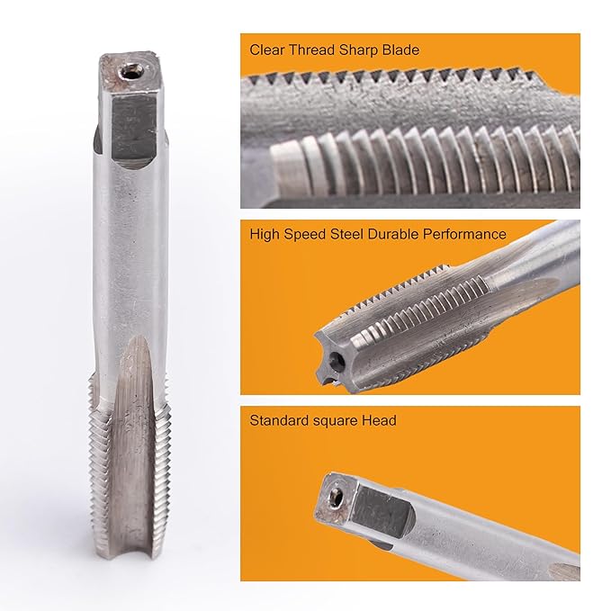 M12 x 1.25mm Metric Tap and Die Set, M12 x 1.25mm High-Speed Steel Machine Round Tap Die Set, Right Hand Thread Tap and Round Thread Die Tool