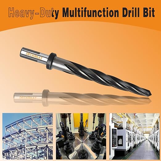 1/2" Reamer Drill Bit for Metal, M2 HSS Taper Reamer for Steel, Alloy, Wood, Plastic to Align, Enlarge Holes ??5-Spiral Flutes, 1/2" Non-Slip Shank, 12mm Car Reamer, Bridge Construction Reamer