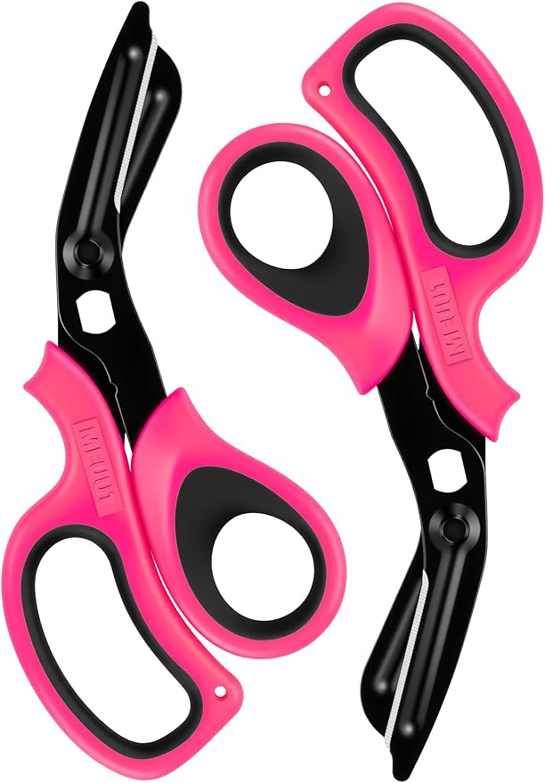MEUUT 2 Pack Medical Scissors Trauma Shears for Nurses - Patented Bandage Scissors Heavy Duty Surgical Grade EMT Scissor for EMT Workers