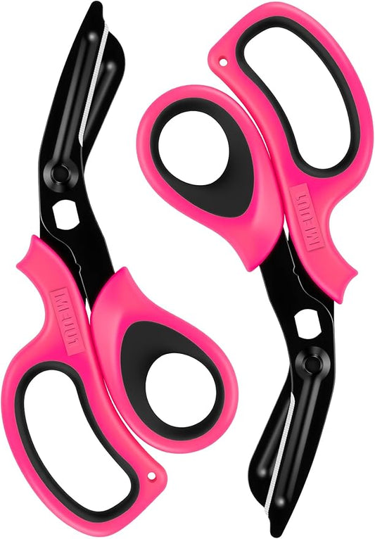 MEUUT 2 Pack Medical Scissors Trauma Shears for Nurses - Patented Bandage Scissors Heavy Duty Surgical Grade EMT Scissor for EMT Workers