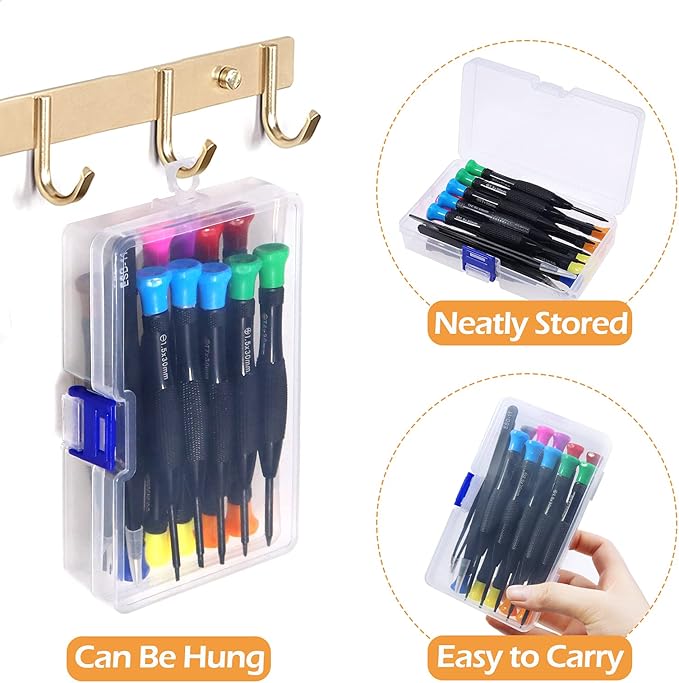 Torx Screwdriver Set, FIXITOK 18Pcs Mini Screwdriver Set Magnetic Small Torx Phillips Flathead Screwdrivers with T2 T3 T4 T5 T6 T7 T8 T9 T10 Screwdrivers Tweezers for Xbox Mac PS4 Laptop Phone Watch