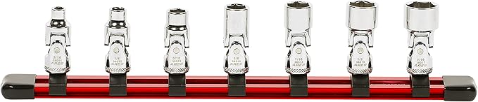 ARES 39014 ??7-Piece 1/4-Inch Drive SAE Universal Flex Socket Set ??6-Point Sockets from 3/16-Inch to 9/16-Inch - Universal Joint Flex Design For 360 Degree Access ??High Visibility Laser Markings