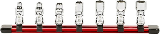ARES 39014 ??7-Piece 1/4-Inch Drive SAE Universal Flex Socket Set ??6-Point Sockets from 3/16-Inch to 9/16-Inch - Universal Joint Flex Design For 360 Degree Access ??High Visibility Laser Markings