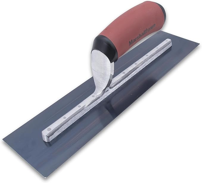 MARSHALLTOWN Blue Steel Finishing Trowel, 3 x 14 Inch Concrete, Masonry and Drywall Finishing Tool, Made in the USA, MXS56BD
