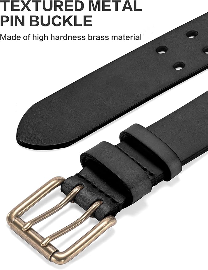 Thicken Full Grain Leather Mens Belt Heavy Duty Mens Work Belt Mens Belt High Hardness Buckle Packed In Gift Box