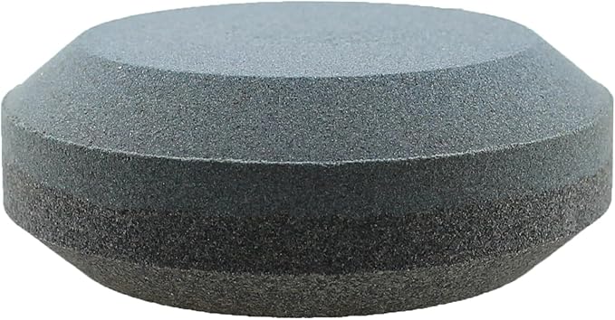 TAODAN 120 and 240 Grit Axe Head Round Sharpening Stone 7.5x2.8cm Aluminium Oxide Grinding Tool for Cutting