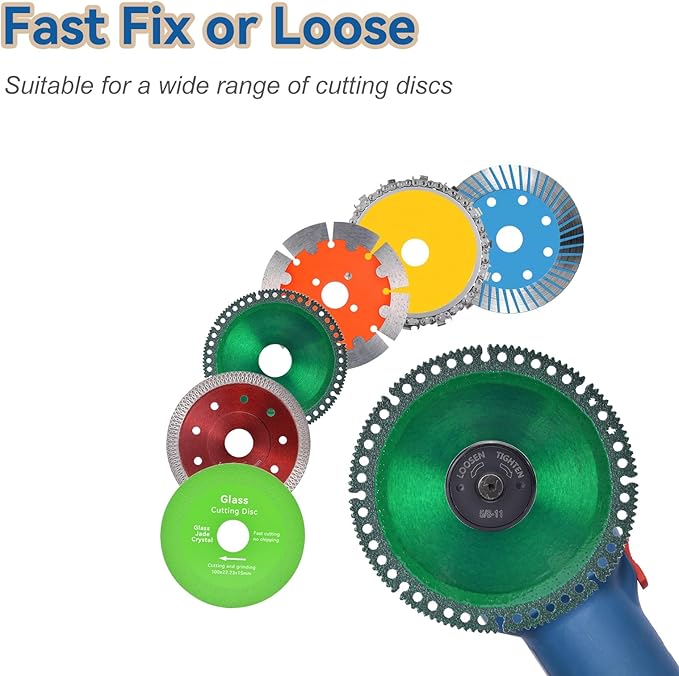 5/8"-11 Thread Angle Grinder Flange Nut, Tool Free Quick Release Lock Nut for for 4쩍" 5" 7" 9" Angle Grinder