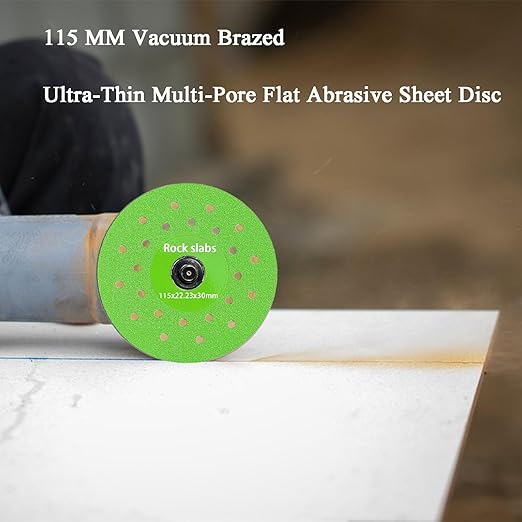 4 Pack 4-1/2" Ultra-Thin Diamond Saw Blades, Rock Slab Grinding Disc for Cutting and Grinding Tile and Ceramics, Compatible with Angle Grinder, Bench Grinder