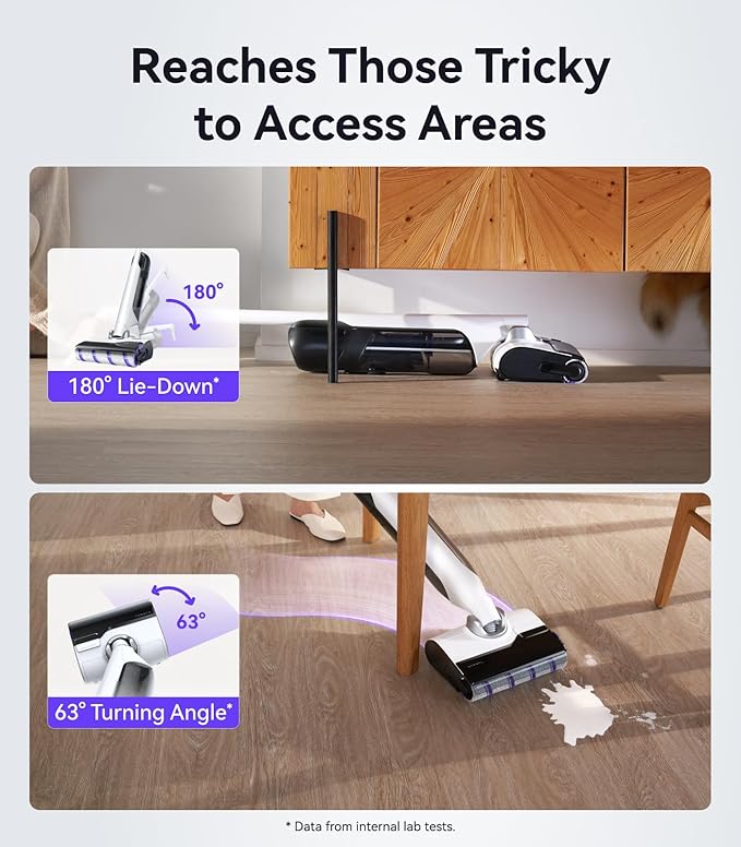 NARWAL S30 Wet Dry Vacuum Cleaner with 20000Pa Suction, 176째F Self-Cleaning, Heated Drying, Disposable Waste Bag, Tangle-Free, Cordless Vacuum Mop for Hard Floors & Edge Cleaning, Easy to Use