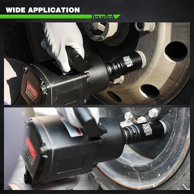 3/4" Drive Deep 6-Point Impact Socket Set, 9-Piece Jumbo Assortment, SAE, Cr-Mo, 1-Inch to 1-1/2-Inch Size, 1/2" F to 3/4" M Impact Socket Adapter