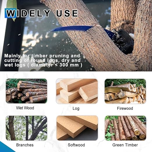 Japanese Teeth Reciprocating Saw Blades 7" 10PCS - Curved Edge Wood Pruning Saw Blades 6TPI for Tree Trimming,Wood Cutting,Cr-V Sabre Saw Pruning Blade