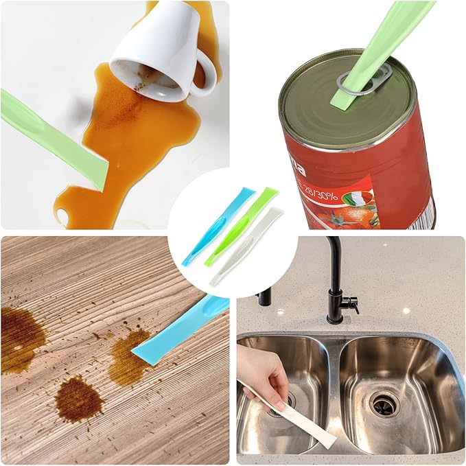 2 in 1 Plastic Scraper Tool,Multi-purpose No-Scratch Scraping Tool Small Scraper Cleaning Tool for Removing Oil Stains, Dirt, Paint, Sticker Remover Gum Scraper (3 Pack)