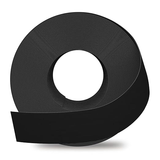 GSCIT Club Melamine Edge Banding, 1 1/2 Inch x 250ft Black With Hot Melt Adhesive Pre-glued for Cabinet, Flexible Veneer Edging for Plywood Furniture Table