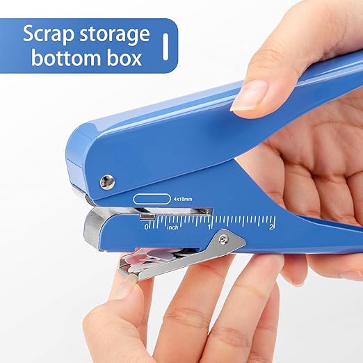 Imlike Handheld Badge Slot Hole Punch: Slot Puncher for PVC ID Card, Business Card, Name Tag and Luggage Tag, 19/32" x 5/32" Hole, All Metal Construction