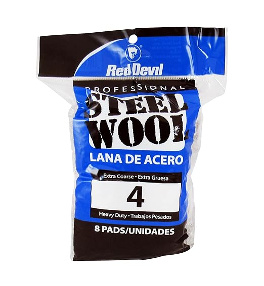Red Devil 0327 Steel Wool, 4 Extra Coarse, (Pack of 48)