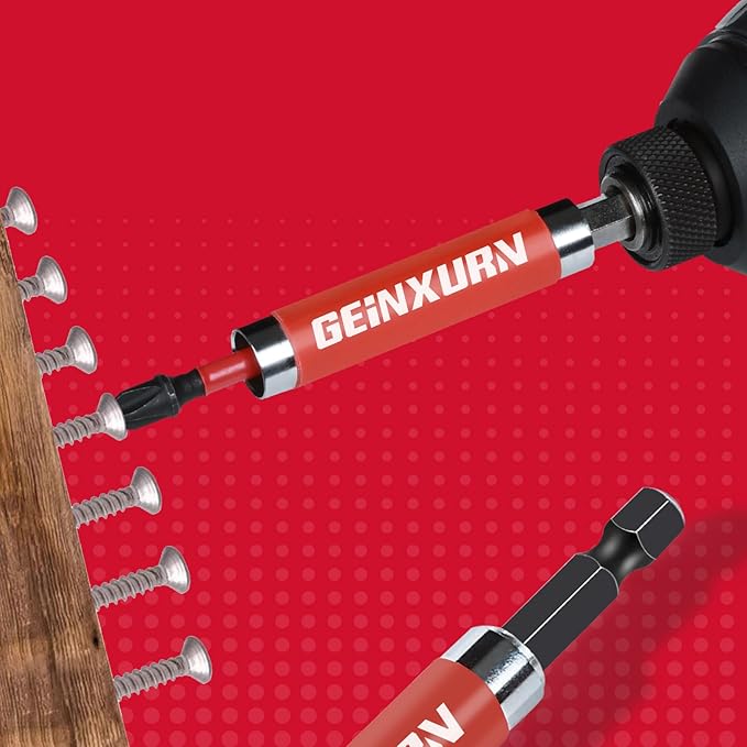 3 PCS Drive Guide with Self Retracting Sleeve(3.5?? and 10 Pcs Screwdriver Bit, Magnetic Drill Bit Tip Holder for Prevent Screws Shaking When Driving
