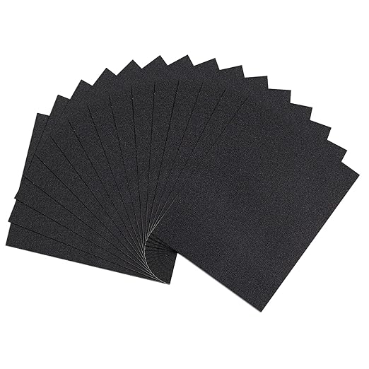 9 x 11 Inch 15pcs Wet Dry Sandpaper, 80 Grit Waterproof Abrasive Sand Paper, Silicon Carbide Sandpaper Sheets for Metal Wood, Auto Polishing