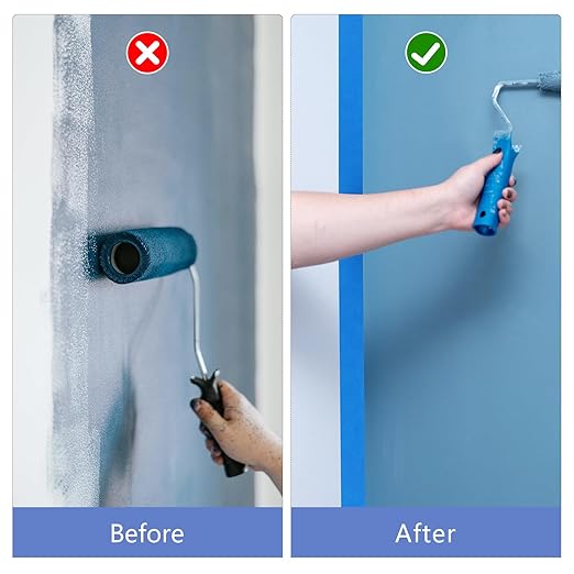 2 Roll Painters Tape 1.89In 횞 55Yard Blue Painters Tape Bulk Multi-Surface Blue Masking Tape for Wall Painting Edge Treatment DIY Crafts